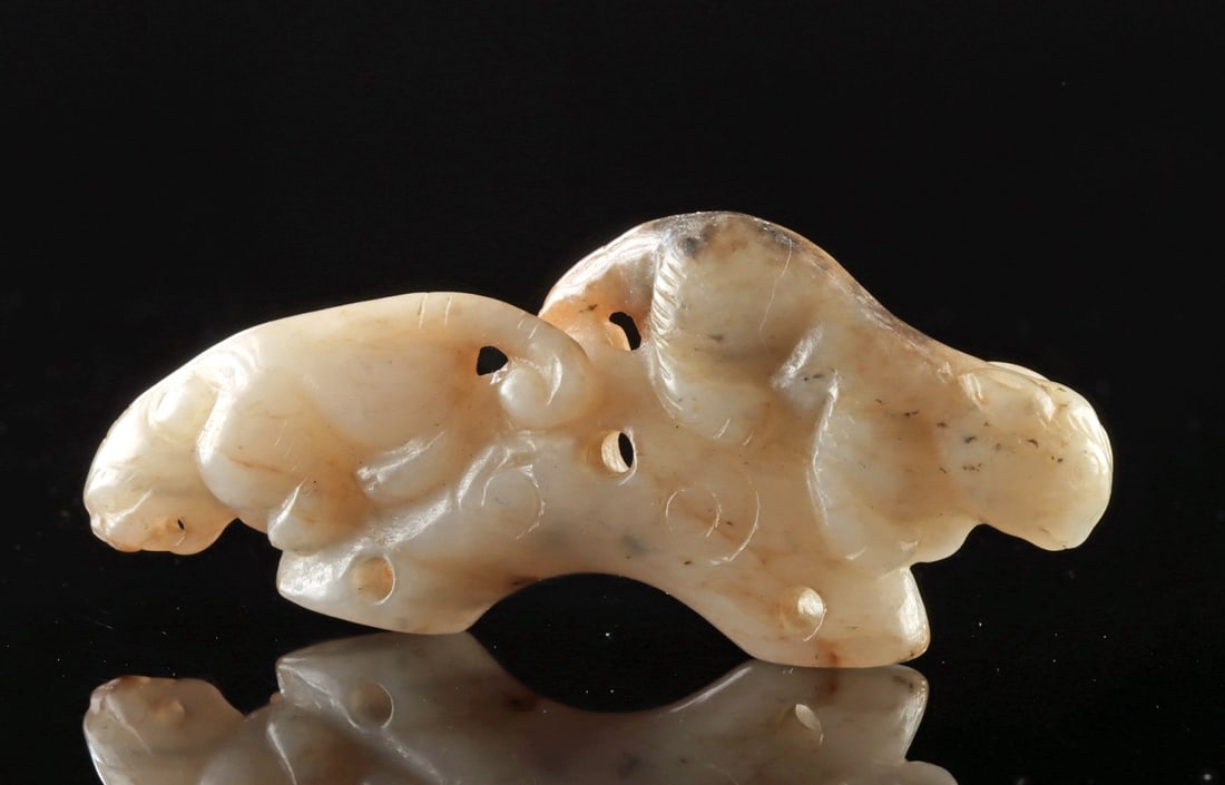 Chinese Qing Jade Carving w/ Felines (1 of 3)