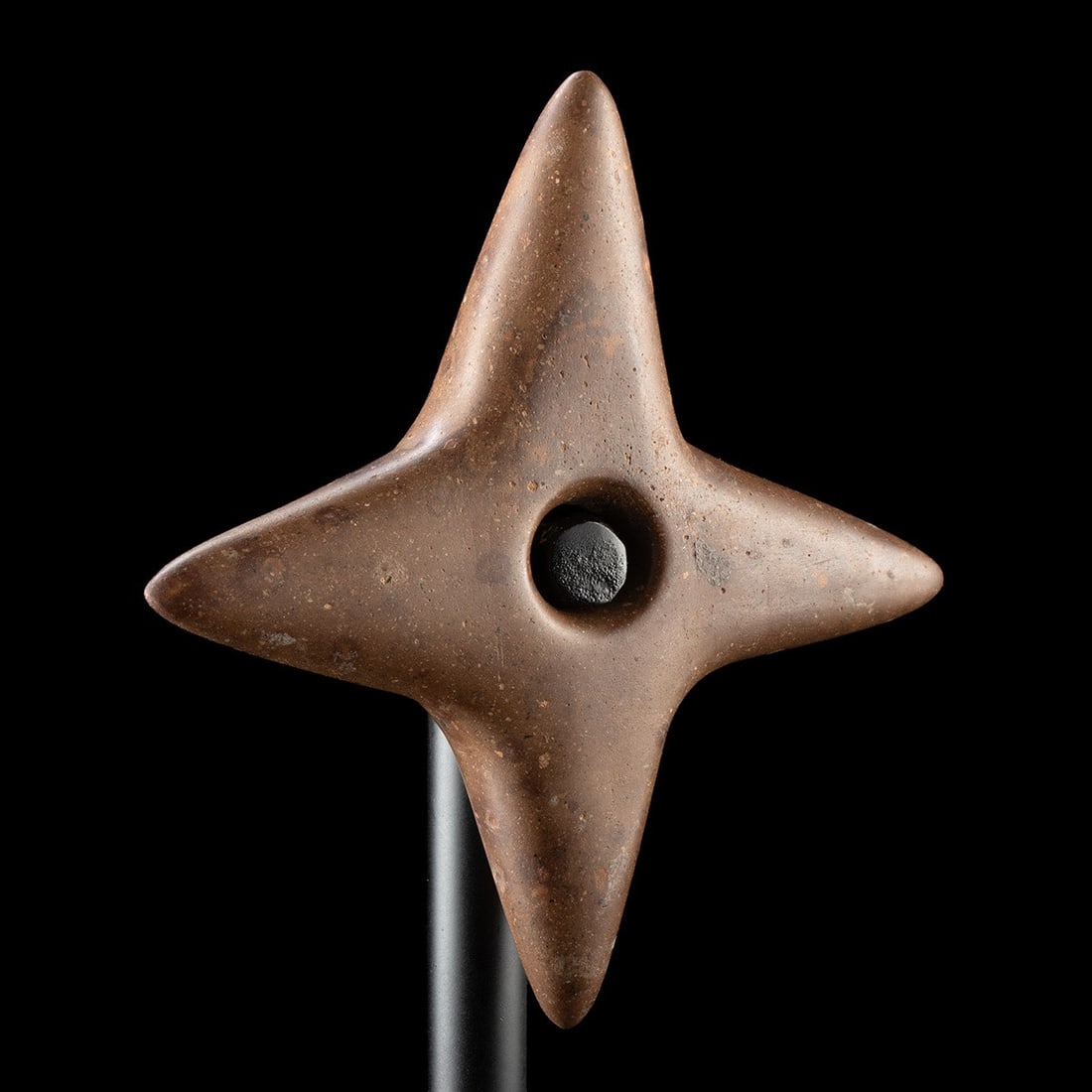 Ancient Incan Stone Four-Point Star Mace Head (1 of 3)