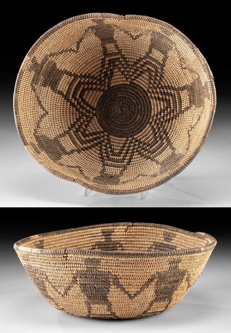 Early 20th C. Apache or Yavapai Pictorial Basket (1 of 4)