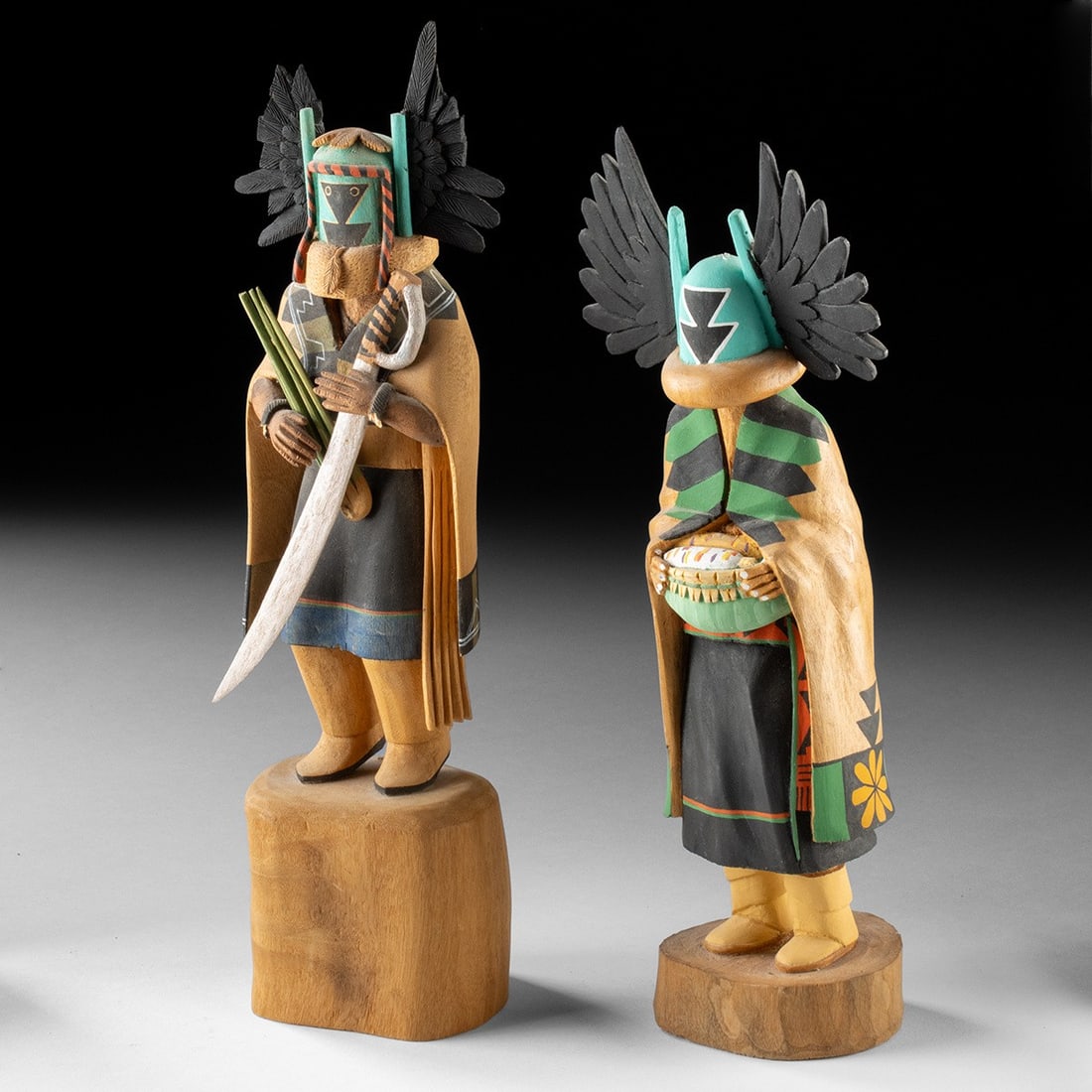 Two Hopi Crow Mother Katsina Dolls by Ivan Wytewa & Sheldon Talas (1 of 4)