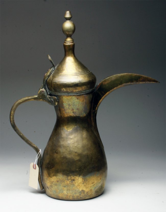 Large Vintage Egyptian Brass Teapot Lot 209