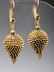 Near-Ancient Near East Gold Earrings, Pinecone Form
