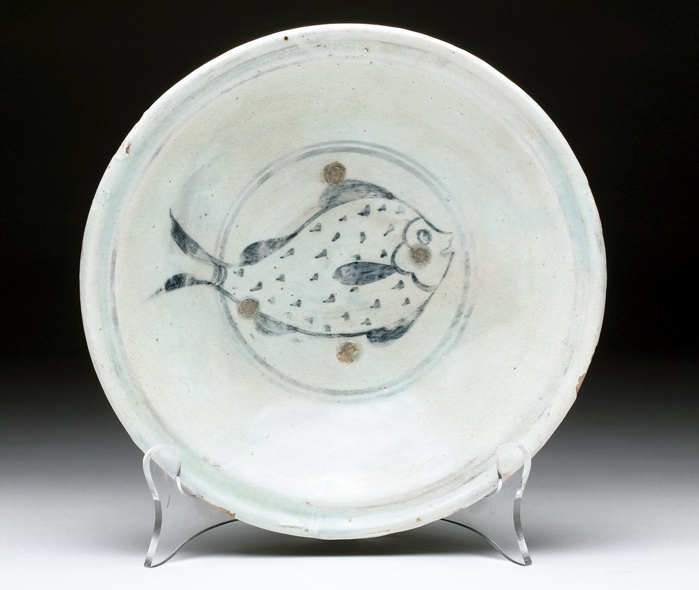 14th C. Sukhothai Ceramic Fish Bowl