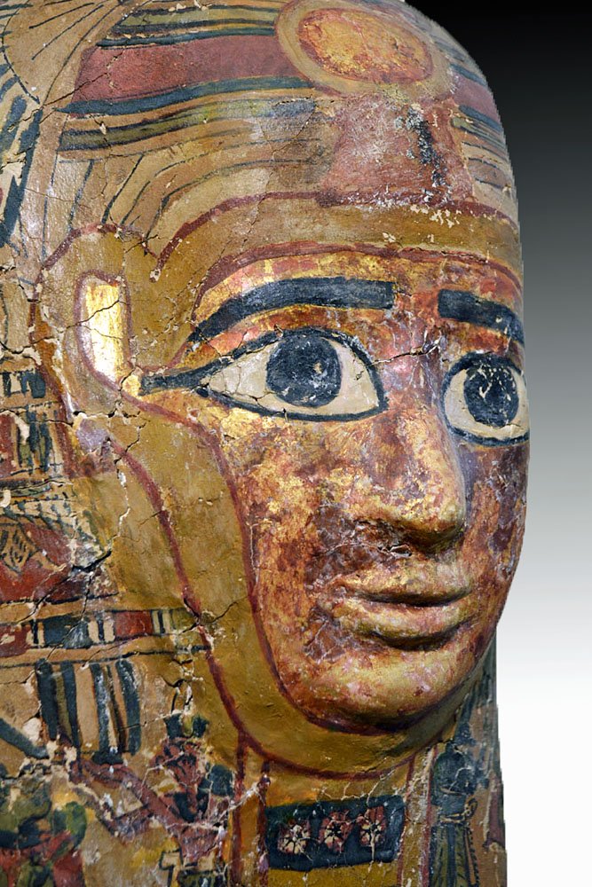 Egyptian Cartonnage Sarcophagus Mummy Mask (1 of 10)