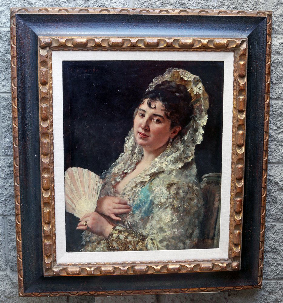 E. L. Garrido Oil Painting, Spanish Lady, ex-Bonham's (1 of 6)