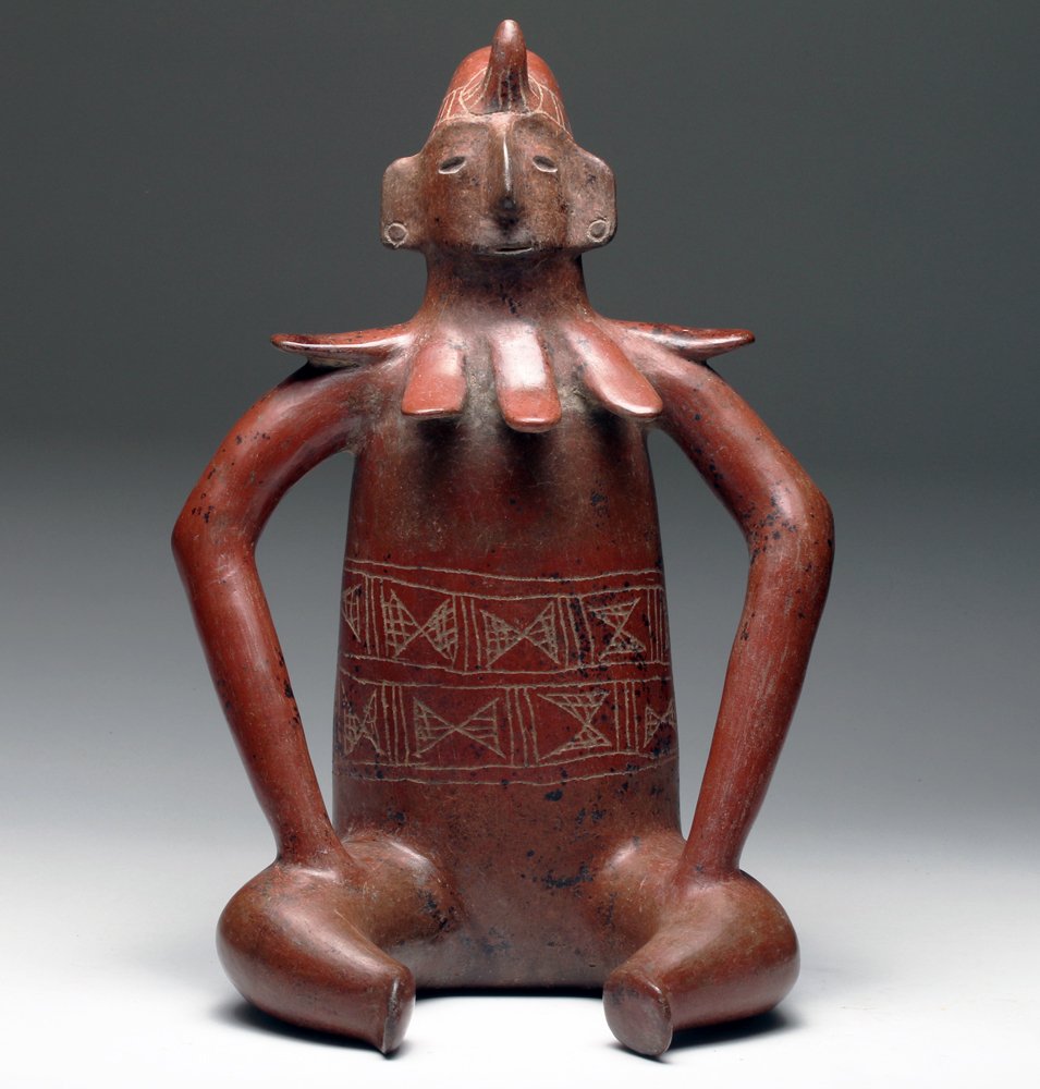 Large Colima Seated Shaman Vessel (1 of 6)