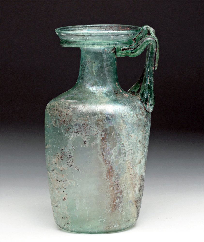 Large Roman Blue-Green Glass Jug (1 of 4)
