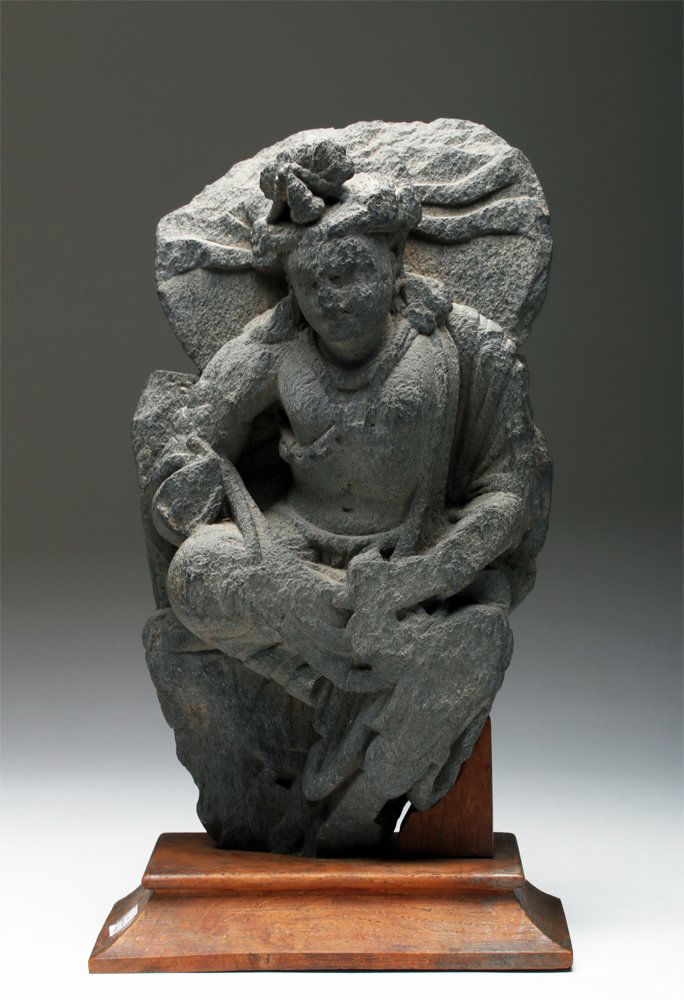 Large Gandharan Carved Buddha in Grey Schist (1 of 6)