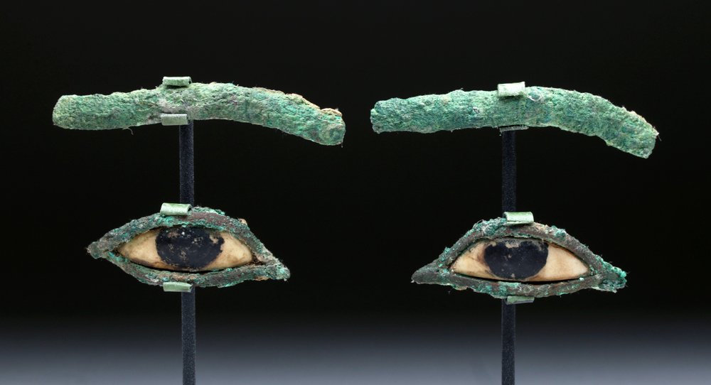 Egyptian Bronze / Stone Eyes (from a Sarcophagus) (1 of 3)