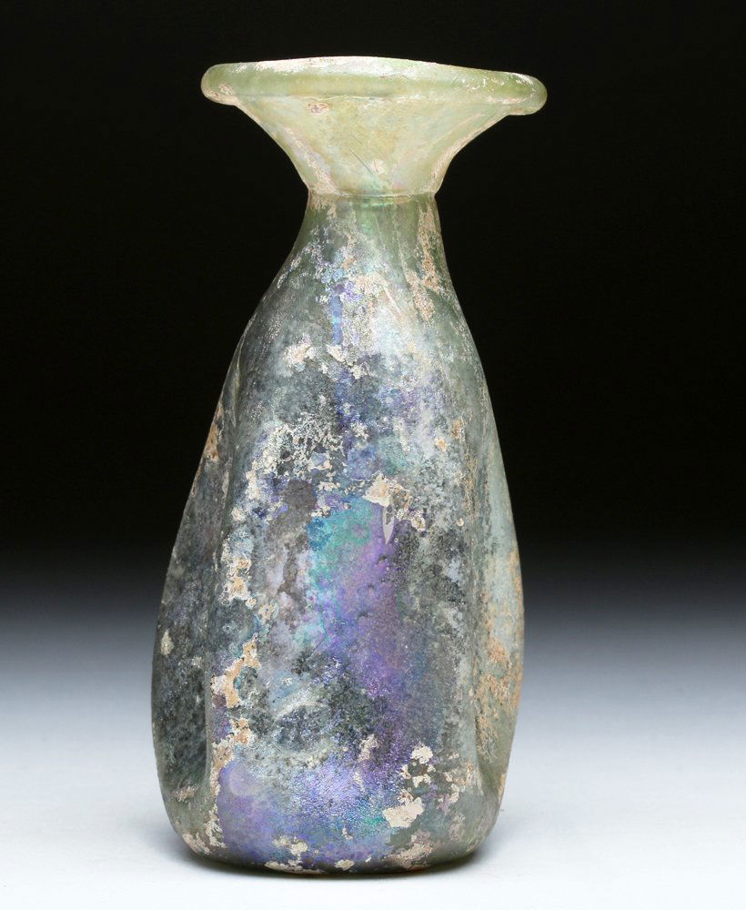 Roman Glass Vessel, Indented Sides (1 of 5)