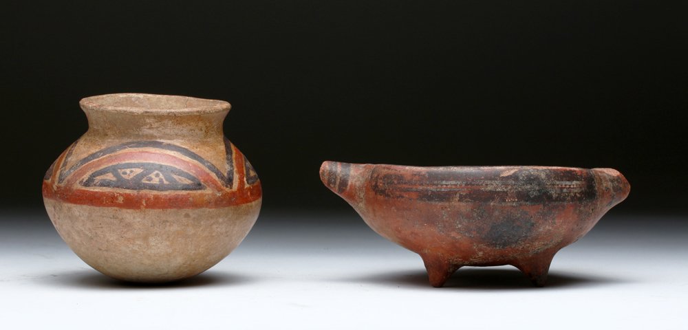 Lot of 2 Panamanian Cocle Vessels (1 of 4)