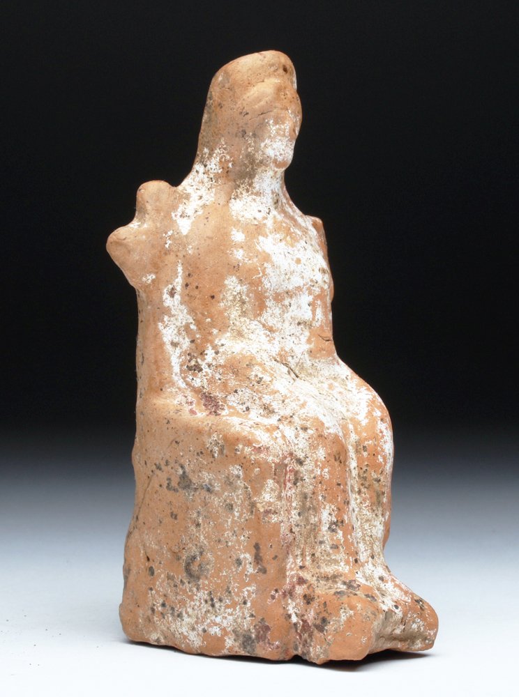 Hellenstic Terracotta Seated Woman (1 of 6)