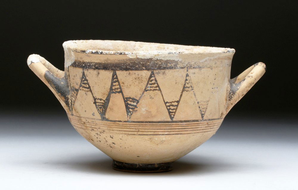 Greek Mycenaean Pottery Krater (1 of 5)