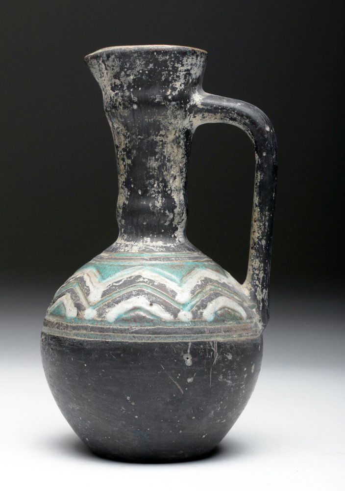 Islamic Glazed Vessel - Green, Gray, and White (1 of 6)