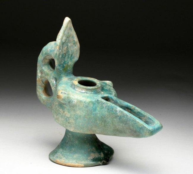 Islamic Glazed Pottery Oil Lamp (1 of 1)