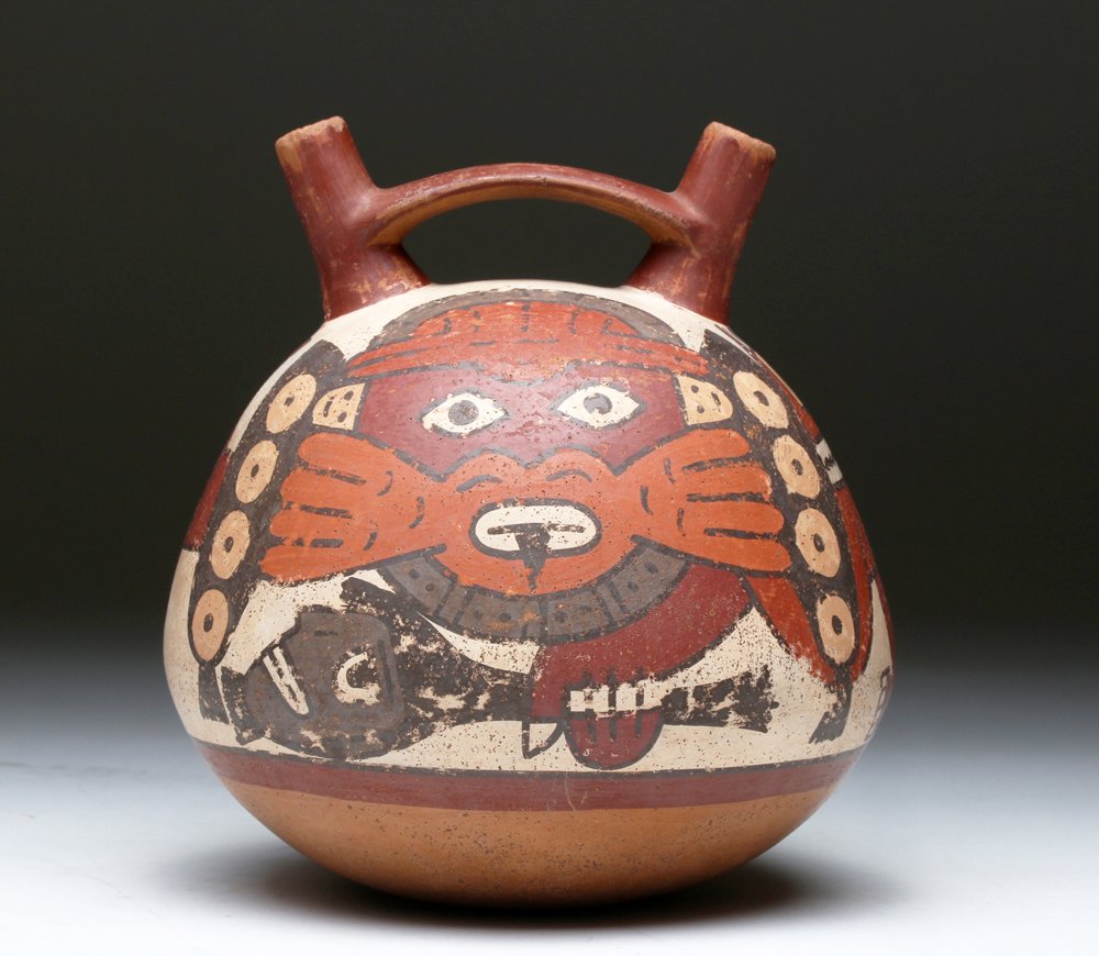 Nazca Bridge Spouted Vessel - Mythical Feline (1 of 5)