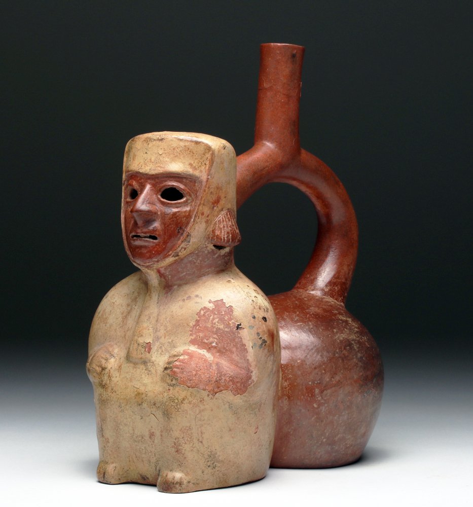 Moche Whistling Stirrup Vessel - Shaman (1 of 6)