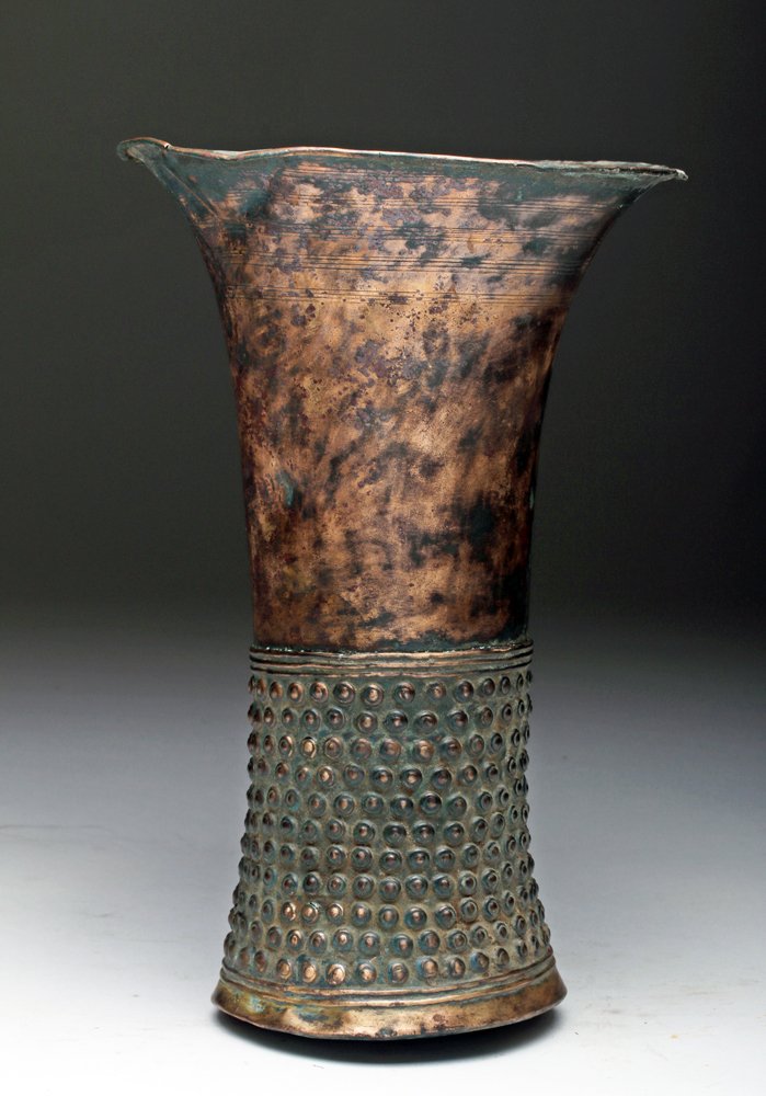 Rare Inca Copper-Silver Rattling Ceremonial Kero (1 of 4)