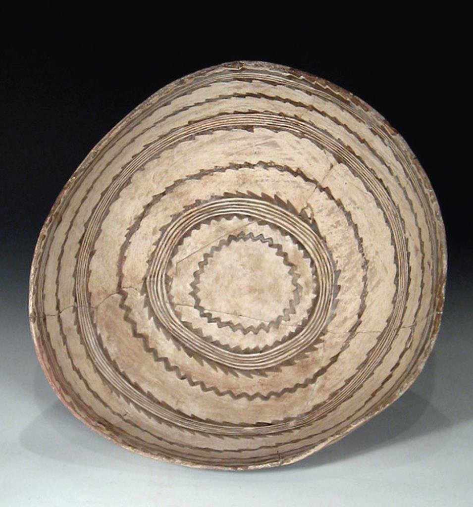 Lg Prehistoric Mesa Verde Black-on-White Bowl (1 of 3)