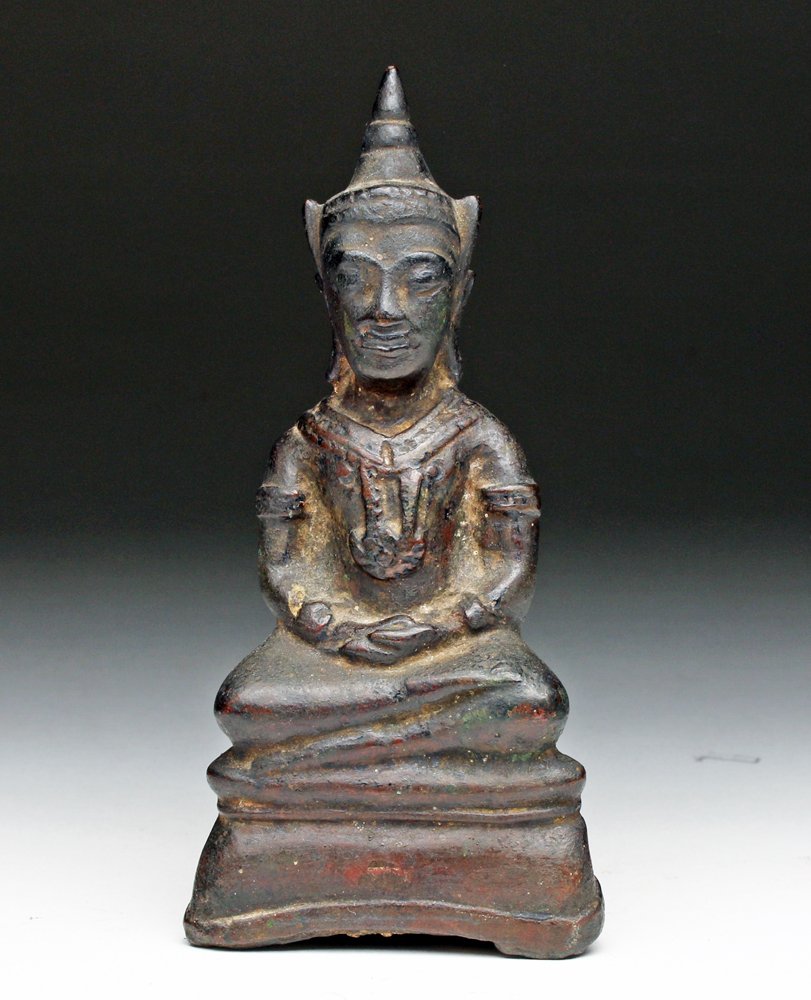 18th C. SE Thai Bronze Buddha (1 of 4)