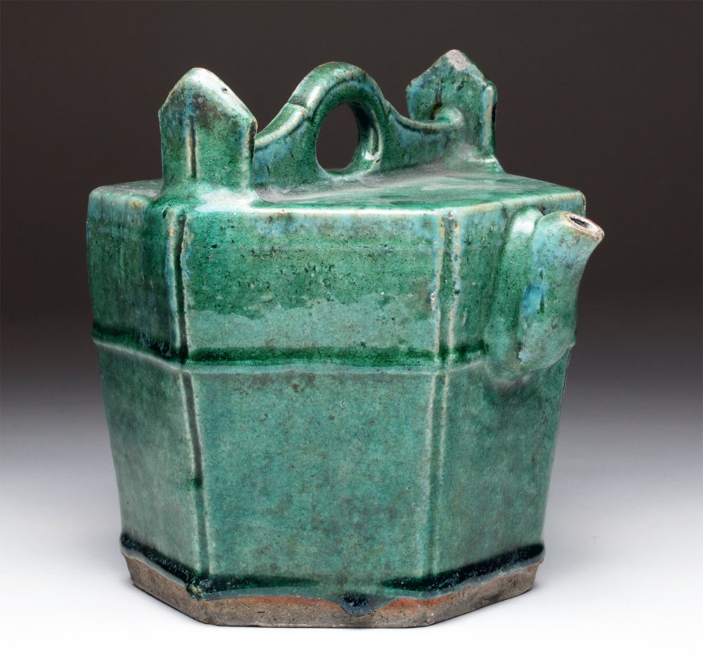 Chinese Qing Dynasty Glazed Shiwan Teapot (1 of 6)