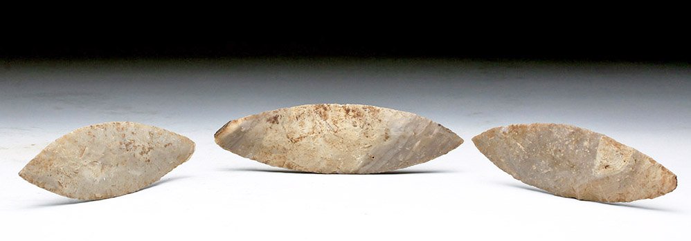 Set of 3 Mayan Flint Spear Blades (1 of 5)