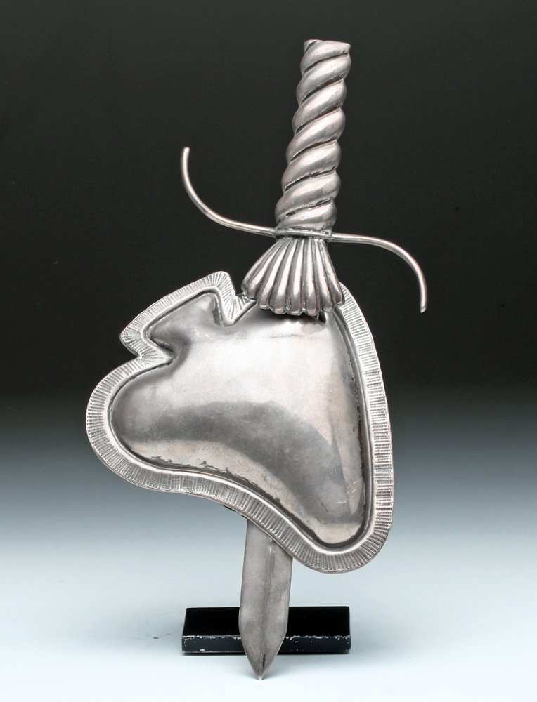 20th C. Mexican Silver Heart Milagro, Removable Dagger (1 of 4)