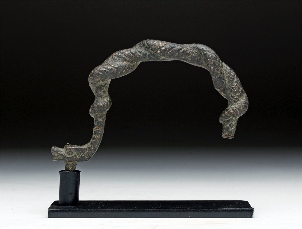 Roman Bronze Handle - Serpentine (1 of 6)