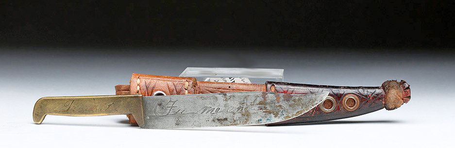 18th Century Mexican Lady's Knife and Leather Scabbard (1 of 3)