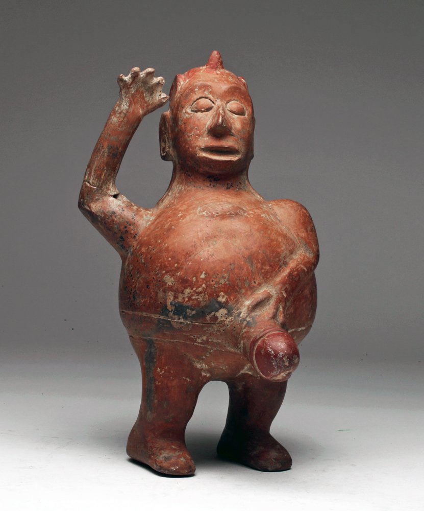 Unusual Colima Male Figure Holding Phallus (1 of 4)