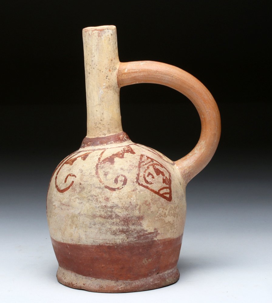 Moche Bichrome Terracotta Bottle (1 of 4)