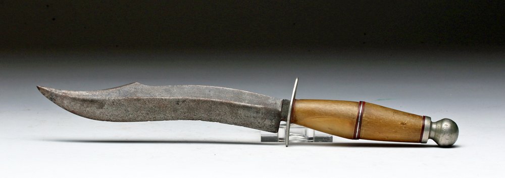 19th C. Mexican Horn / Iron Bowie Knife, ex-Historia (1 of 3)