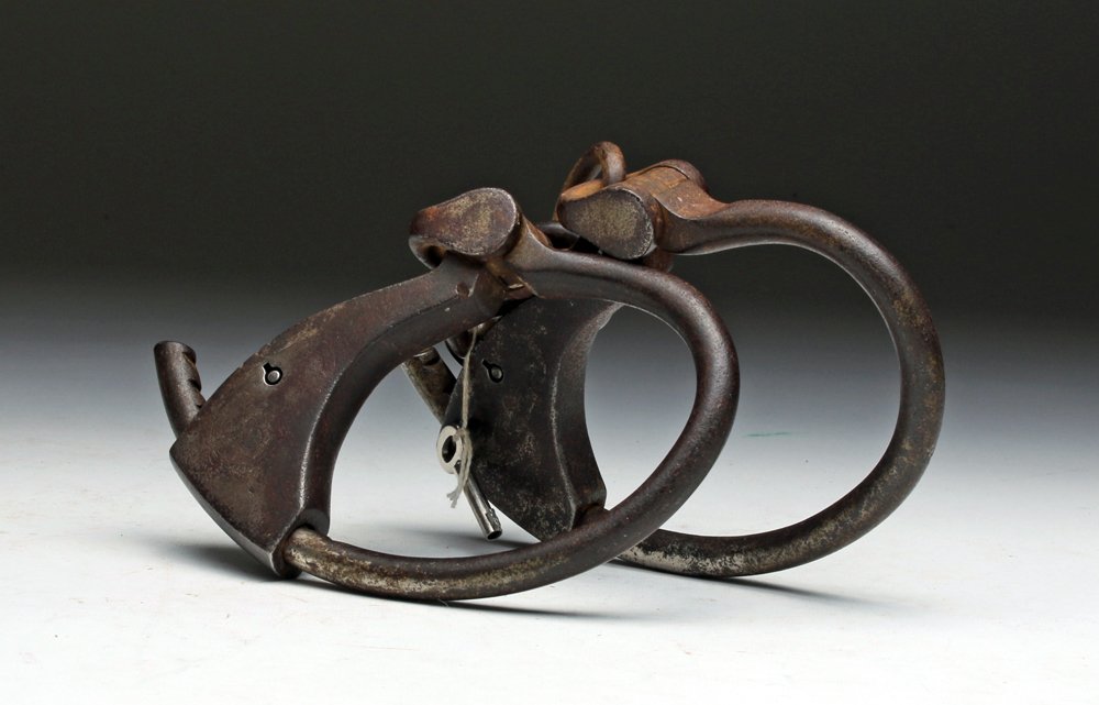19th C. US Iron Ankle Shackles, ex-Historia (1 of 3)