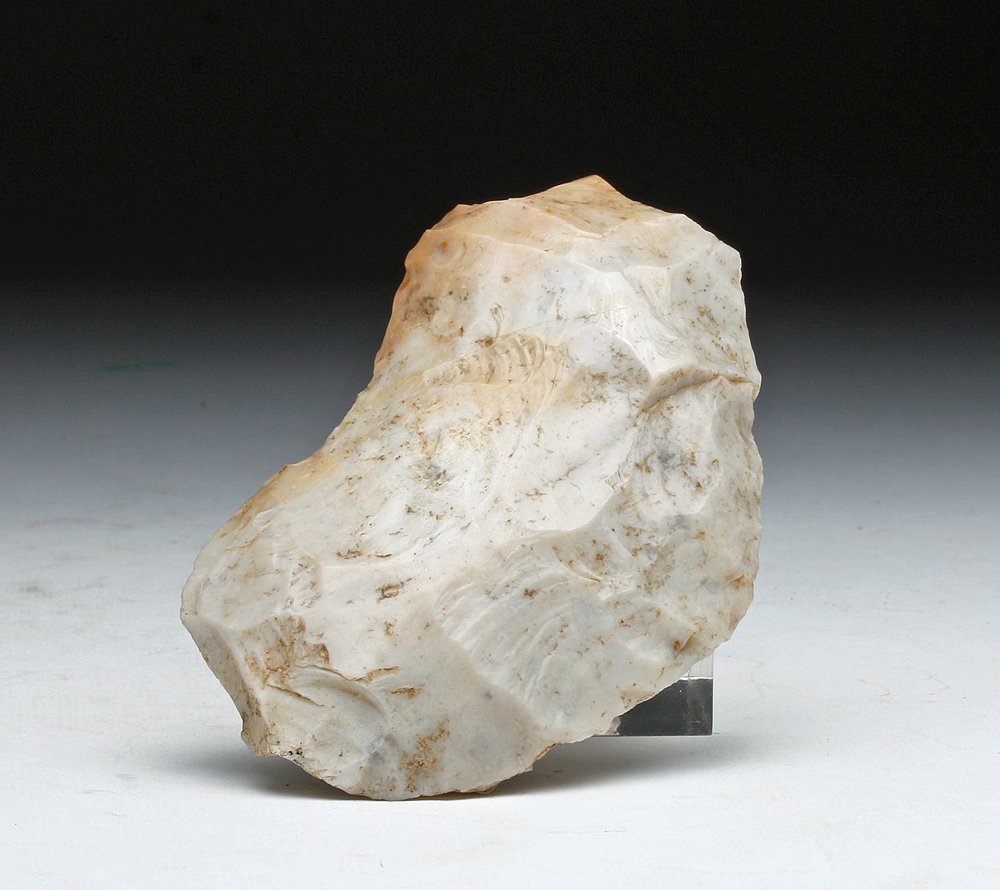 French Paleolithic Stone Hand Axe / Chopper (1 of 2)