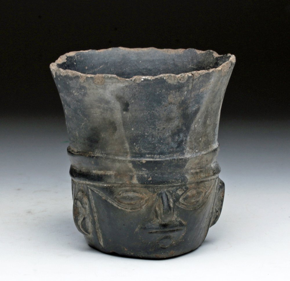 Moche Blackware Human Form Vase (1 of 4)