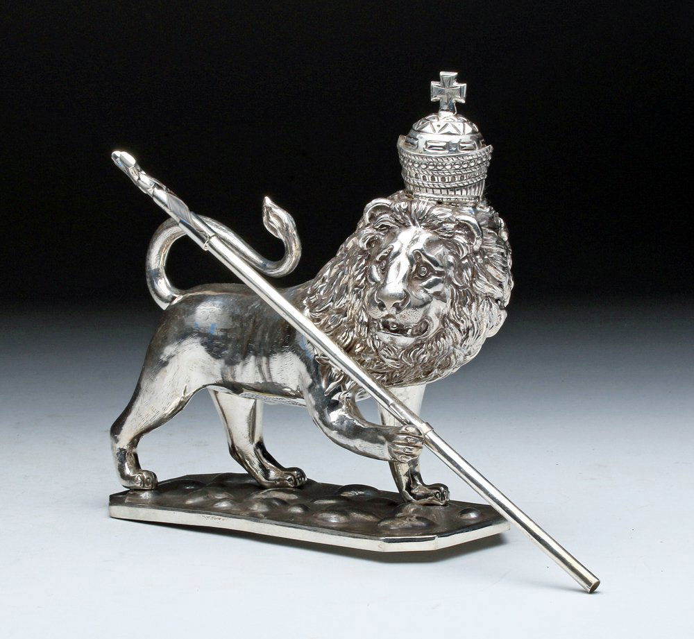 20th C. Bolivian Sterling Silver Lion, 335 gr, Historia (1 of 5)