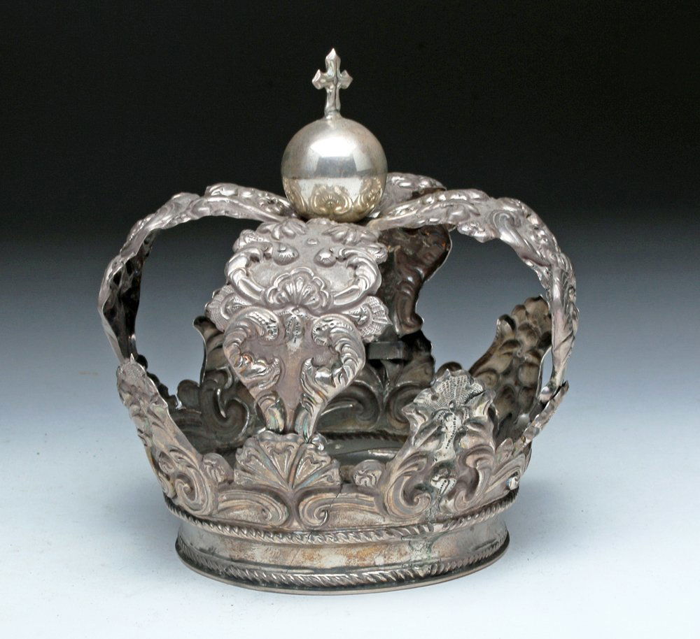 19th C. Colonial Silver Crown, 5.25 oz, ex-Historia (1 of 5)