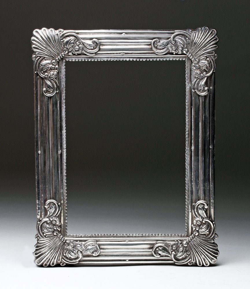 20th C.  Silver Repousse Picture Frame, ex-Historia (1 of 3)