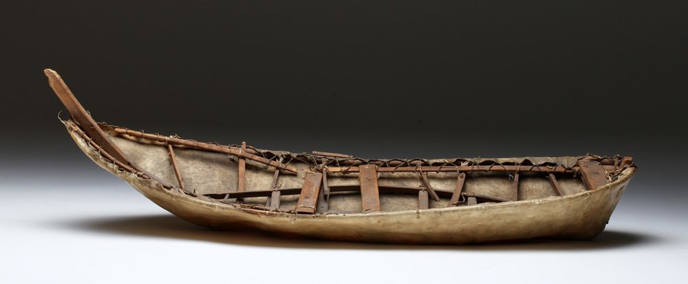 Early 20th C. Eskimo Umiak Boat Model, ex-Historia (1 of 4)