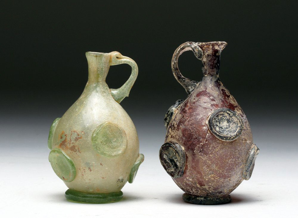 Pr. Islamic Glass Jars - Applied Discs (1 of 4)