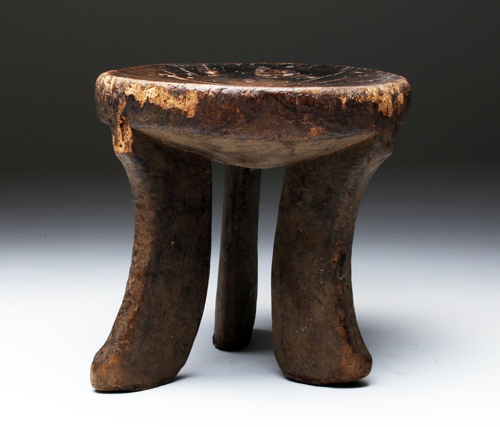 Early 20th C. African Wooden Stool (1 of 3)
