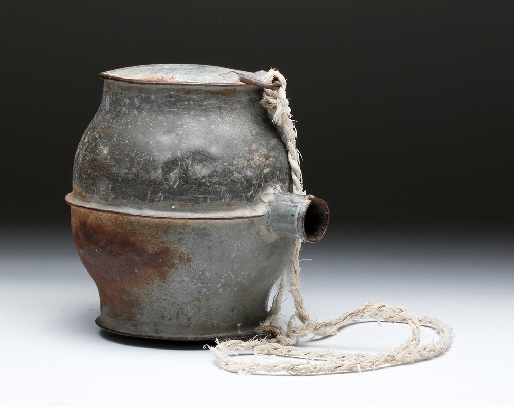 Late 19th C. Mexican Tin Canteen, ex-Historia (1 of 4)