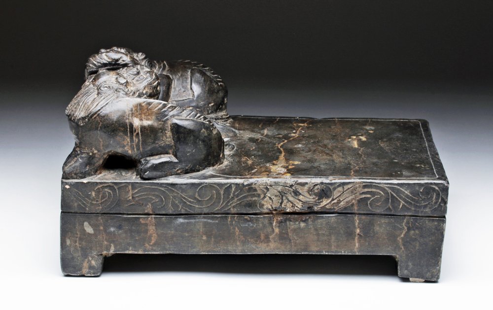 Chinese Qing Dynasty Inkstone, Foo Dogs (1 of 6)