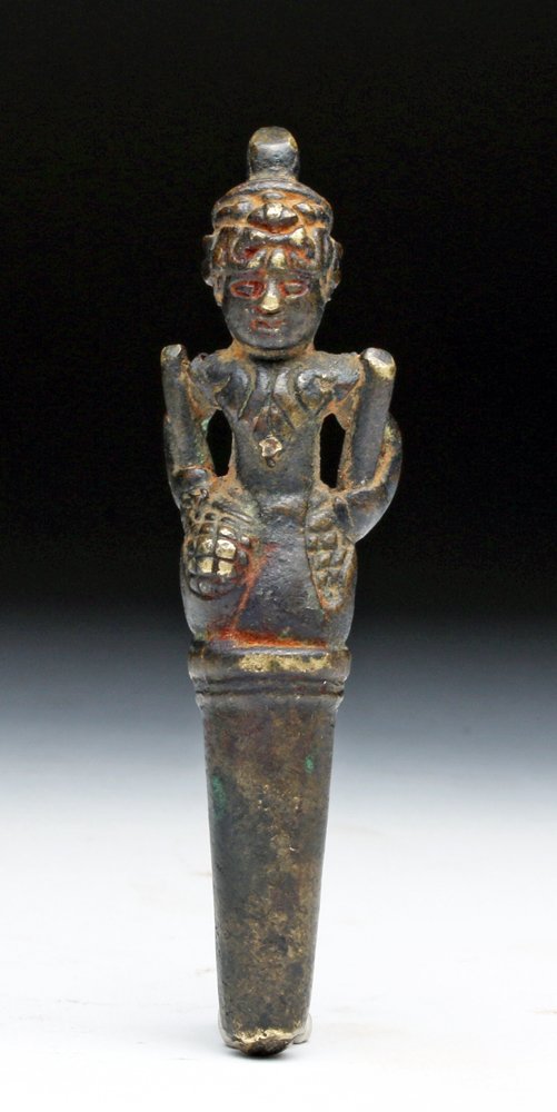 19th C. Tibetan Bronze Anthropomorphic Tattoo Tool (1 of 3)