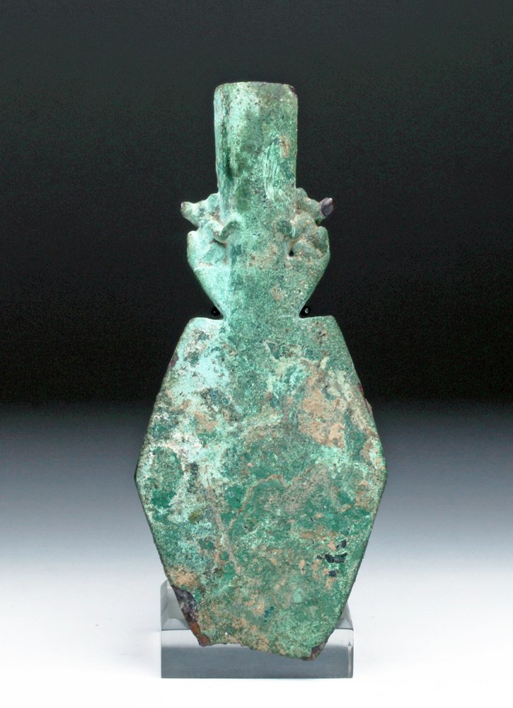 Rare Moche Copper Lance Head Jaguar Motif (1 of 3)