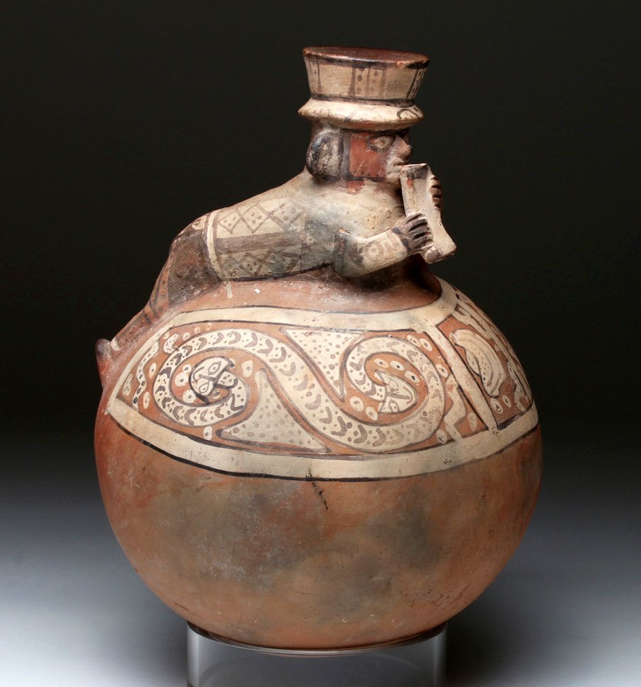 Rare/Large Chancay Olla - Serpents and Human (1 of 6)