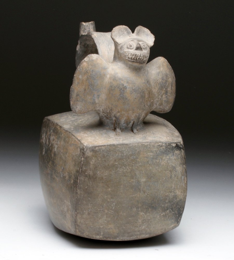 Chimu Bat Form Whistling Vessel, ex-Lupita Tovar (1 of 4)