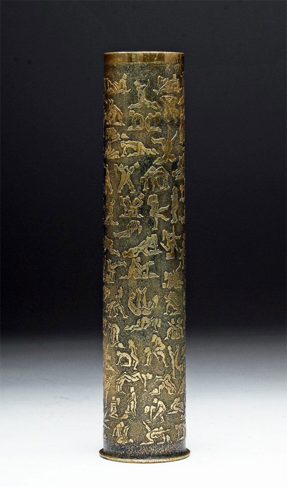 WWII EuropeanTrench Art Shell - Kama Sutra Poses (1 of 6)