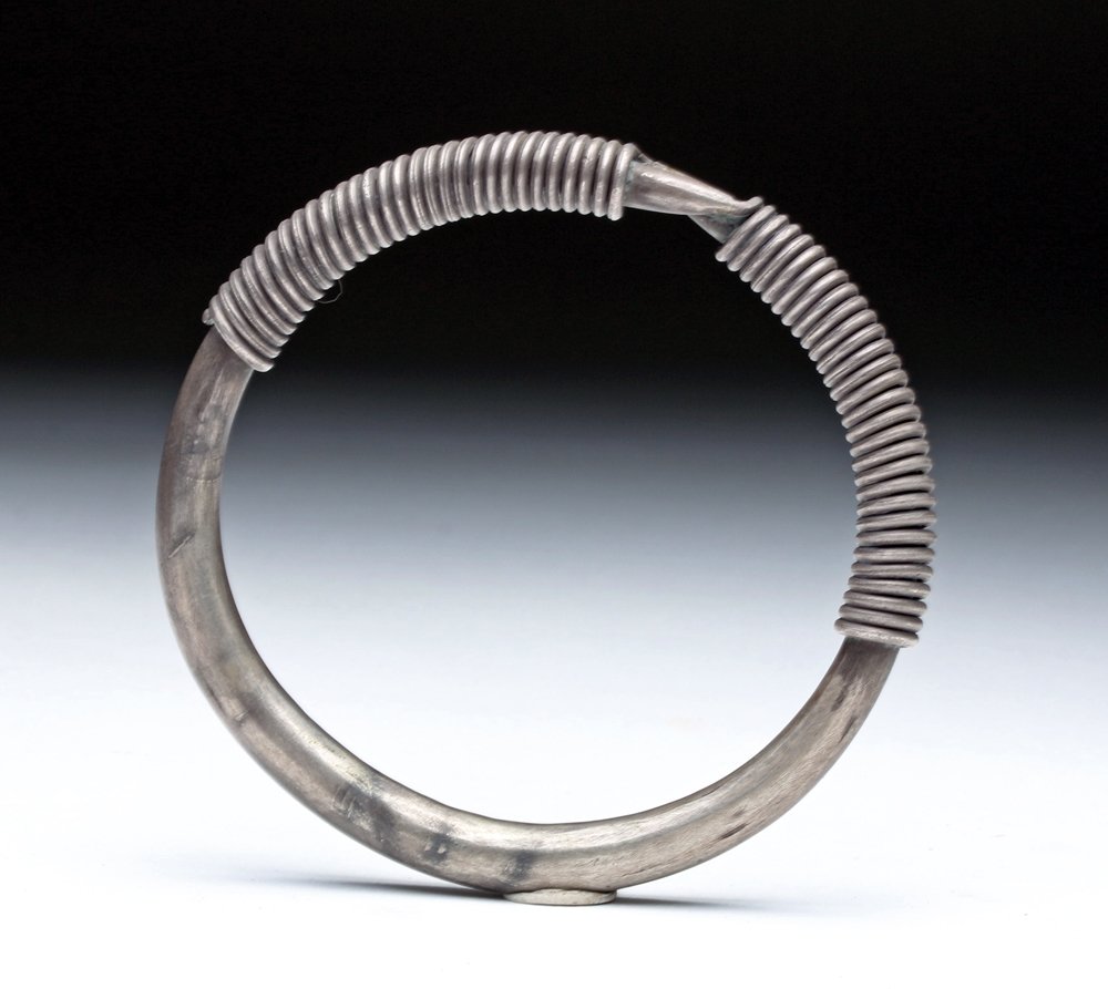 1950s Laotian Hill Tribe Silver Bracelet, ex-Historia (1 of 2)