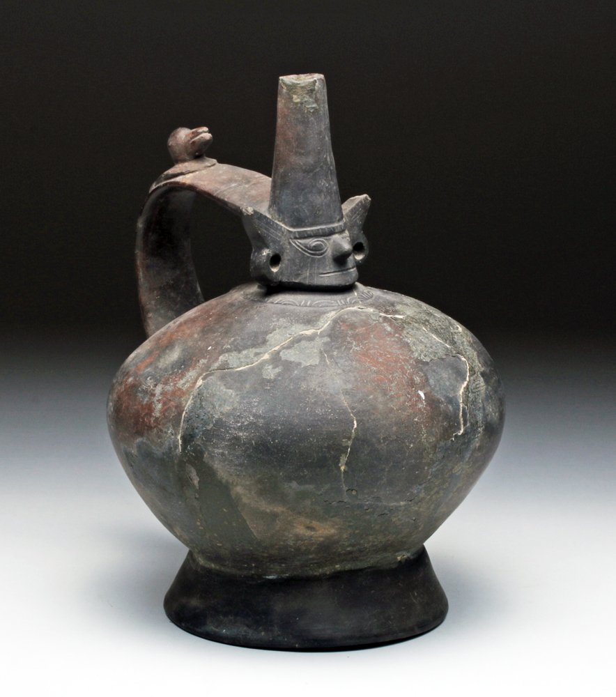 Lambayeque Stirrup Vessel, Man/Bird, ex-Arte Primitivo (1 of 4)